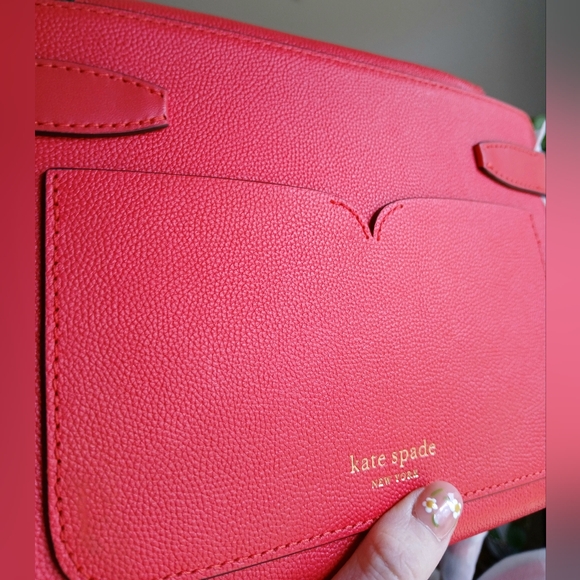 New With Tags - Kate Spade - Lava Red - Medium Crossbody Bag - Picture 14 of 15